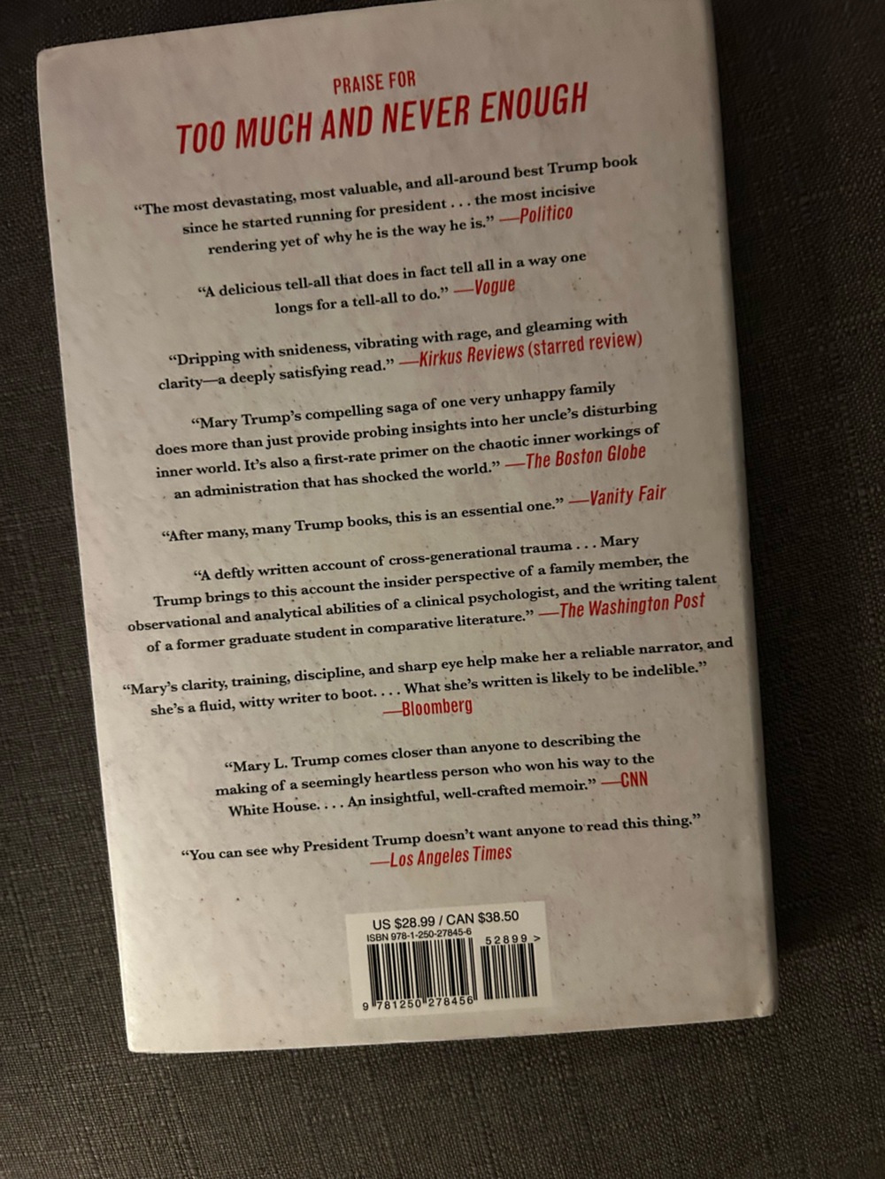 Mary L. Trump The Reckoning Hardcover Book - Picture 3 of 3